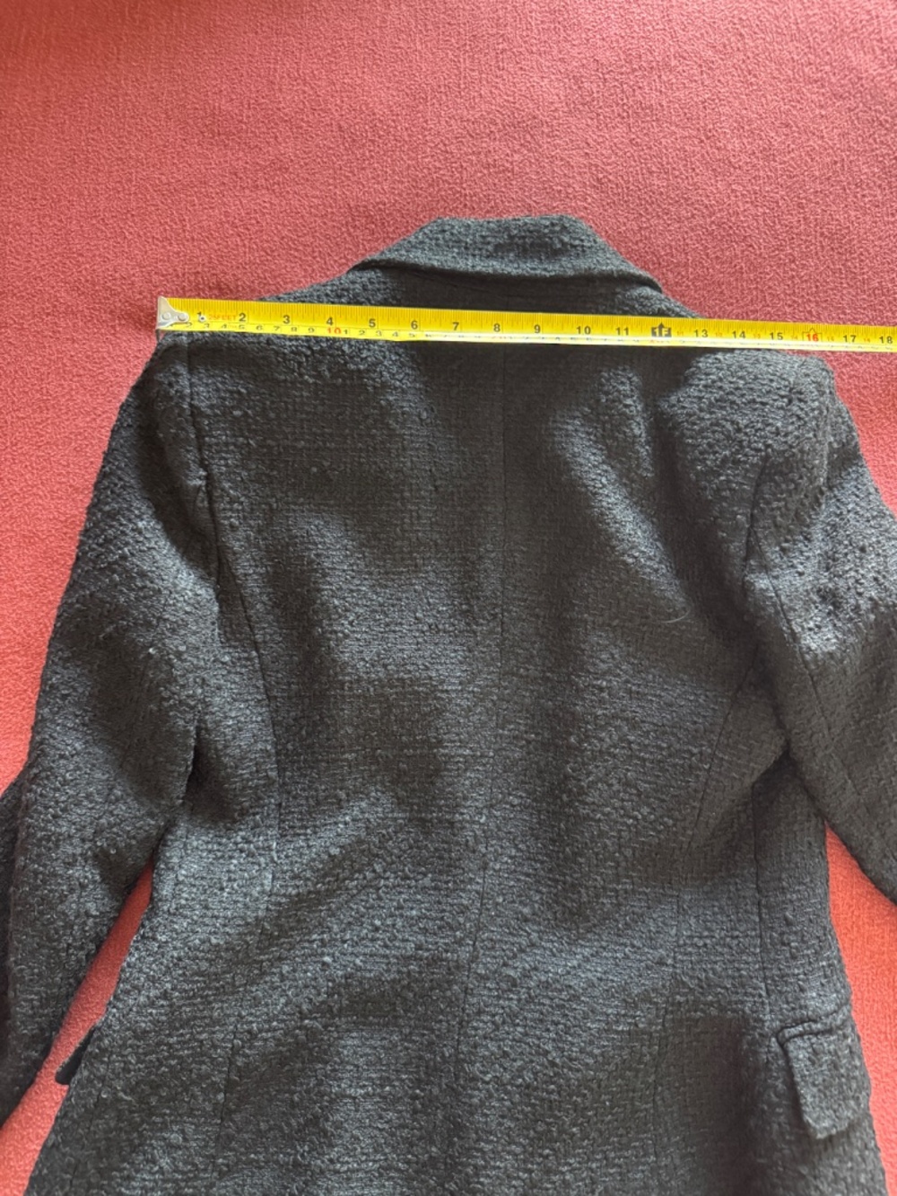 Zara - Black Tweed Blazer with Gold Buttons - Picture 7 of 7